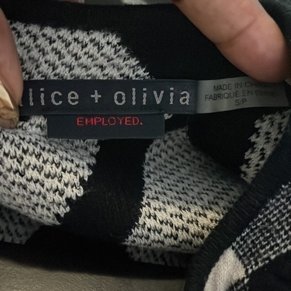 Alice + Olivia Diagonal Plaid Knit Dress - Picture 4 of 6